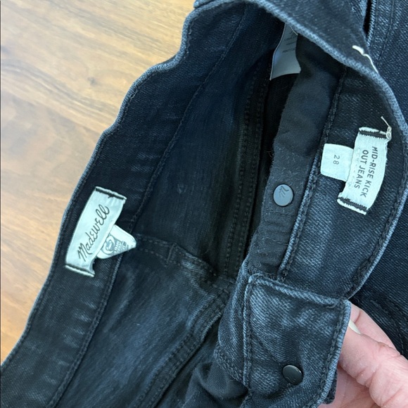 Madewell Jeans Mid Rise Kick Out Bootcut Cotton Denim MM320 Size 28 - Picture 6 of 9